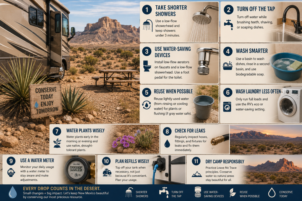 RV water conservation desert - Albuquerque