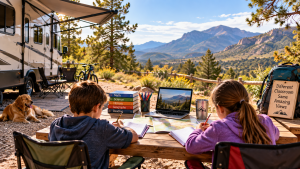 roadschooling RV families August in albuquerque