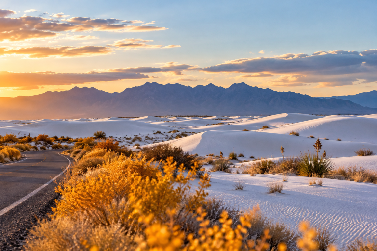 white sands national park from albuquerque